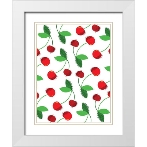 Cherry on Top White Modern Wood Framed Art Print with Double Matting by Grey, Jace