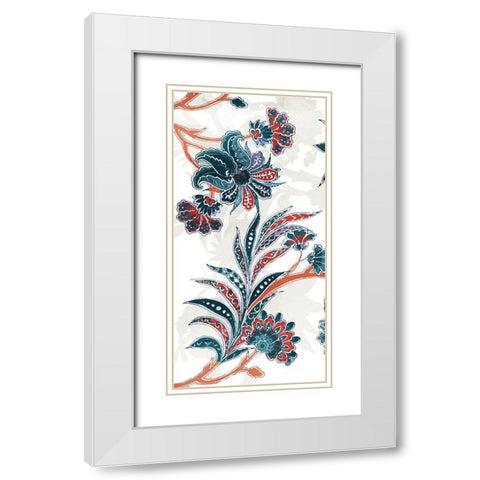 Wandering Flowers White Modern Wood Framed Art Print with Double Matting by Grey, Jace