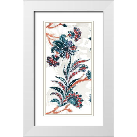 Wandering Flowers White Modern Wood Framed Art Print with Double Matting by Grey, Jace
