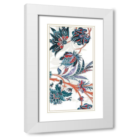 Wandering Flowers Mate White Modern Wood Framed Art Print with Double Matting by Grey, Jace