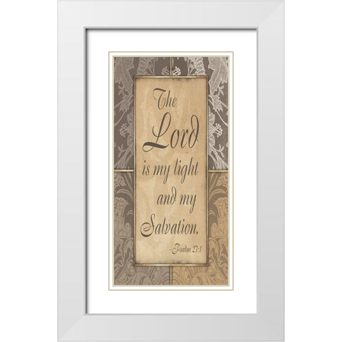 Lord Salvation White Modern Wood Framed Art Print with Double Matting by Grey, Jace