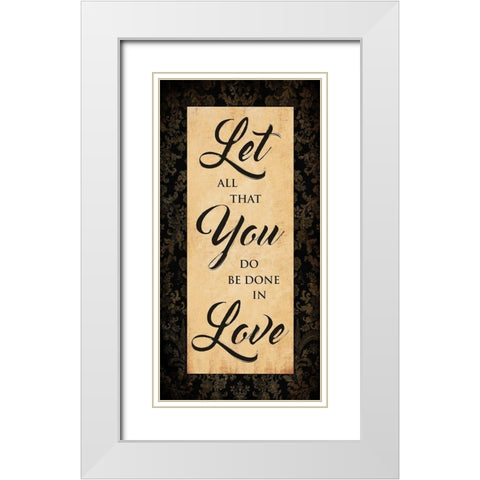 Let You Love White Modern Wood Framed Art Print with Double Matting by Grey, Jace