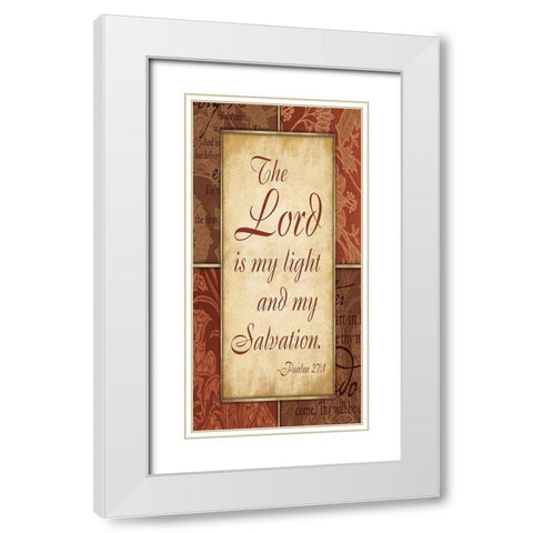 Lord is My Light White Modern Wood Framed Art Print with Double Matting by Grey, Jace
