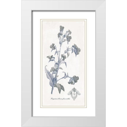 Happiness Blooms White Modern Wood Framed Art Print with Double Matting by Grey, Jace