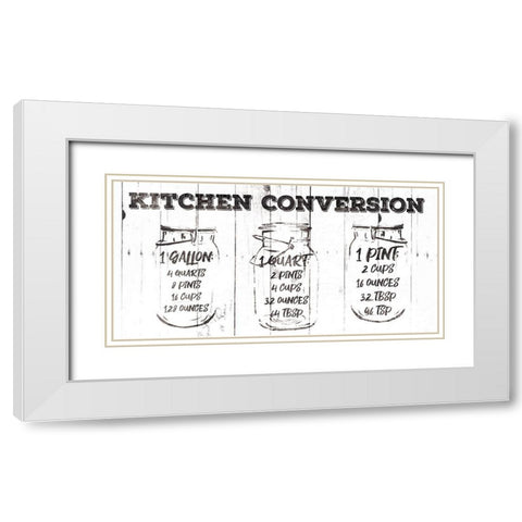 Kitchen Conversion BW White Modern Wood Framed Art Print with Double Matting by Grey, Jace