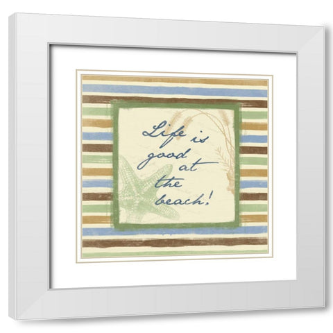 Life White Modern Wood Framed Art Print with Double Matting by Grey, Jace