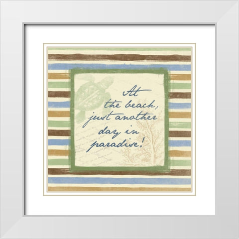 Paradise White Modern Wood Framed Art Print with Double Matting by Grey, Jace