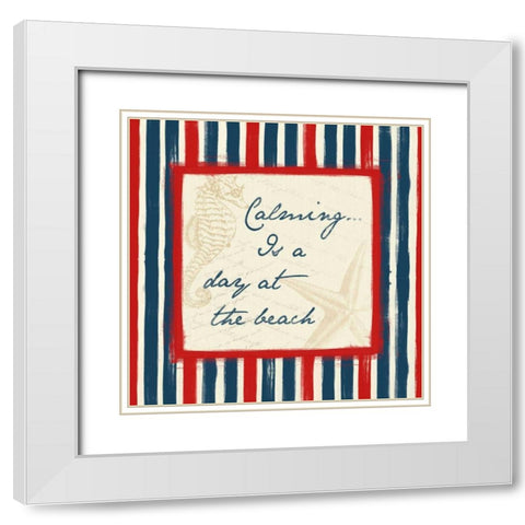 Calming White Modern Wood Framed Art Print with Double Matting by Grey, Jace