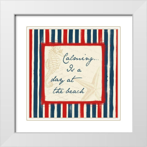 Calming White Modern Wood Framed Art Print with Double Matting by Grey, Jace
