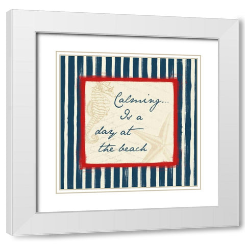 Calming White Modern Wood Framed Art Print with Double Matting by Grey, Jace