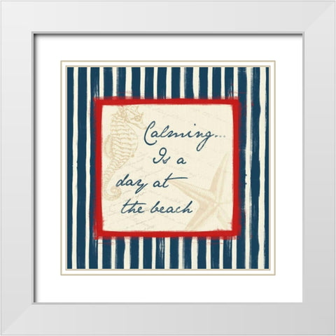 Calming White Modern Wood Framed Art Print with Double Matting by Grey, Jace