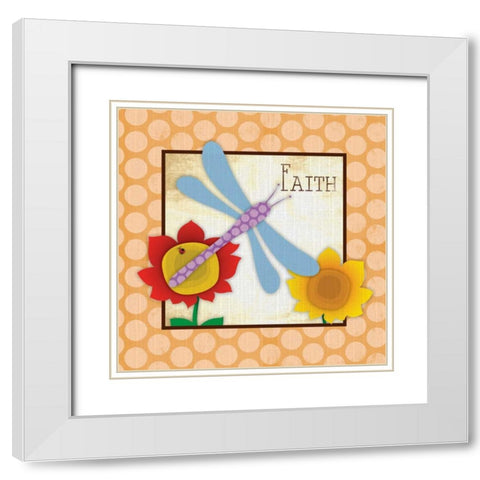 Faith White Modern Wood Framed Art Print with Double Matting by Grey, Jace
