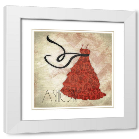 Fashion White Modern Wood Framed Art Print with Double Matting by Grey, Jace