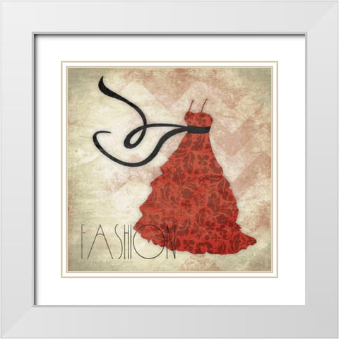 Fashion White Modern Wood Framed Art Print with Double Matting by Grey, Jace