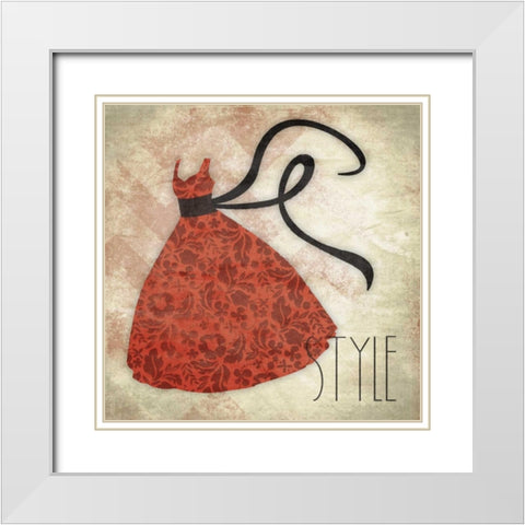 Style White Modern Wood Framed Art Print with Double Matting by Grey, Jace