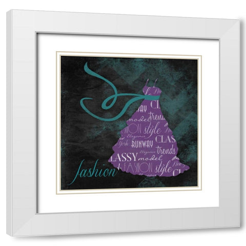 Fashion White Modern Wood Framed Art Print with Double Matting by Grey, Jace