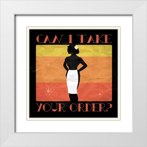 Take your order White Modern Wood Framed Art Print with Double Matting by Grey, Jace