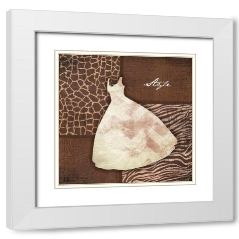 Style White Modern Wood Framed Art Print with Double Matting by Grey, Jace