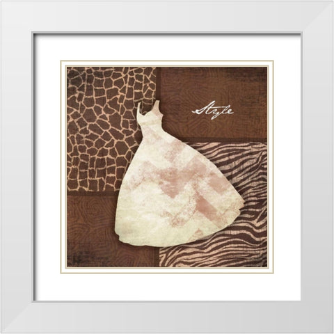 Style White Modern Wood Framed Art Print with Double Matting by Grey, Jace