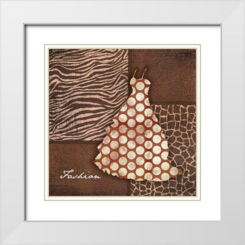 Fashion White Modern Wood Framed Art Print with Double Matting by Grey, Jace