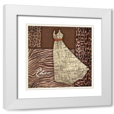 Chic White Modern Wood Framed Art Print with Double Matting by Grey, Jace