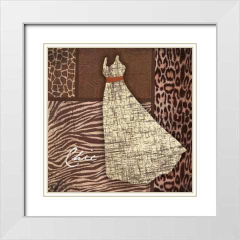 Chic White Modern Wood Framed Art Print with Double Matting by Grey, Jace
