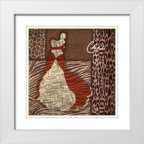 Chic White Modern Wood Framed Art Print with Double Matting by Grey, Jace