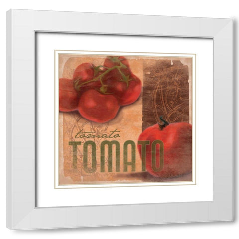 Tomato 2 White Modern Wood Framed Art Print with Double Matting by Grey, Jace