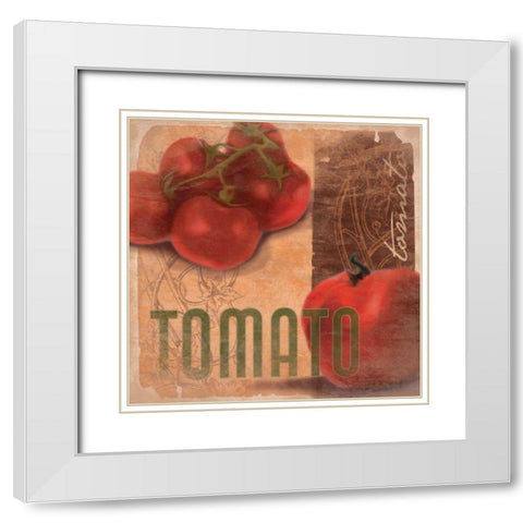 Tomato White Modern Wood Framed Art Print with Double Matting by Grey, Jace