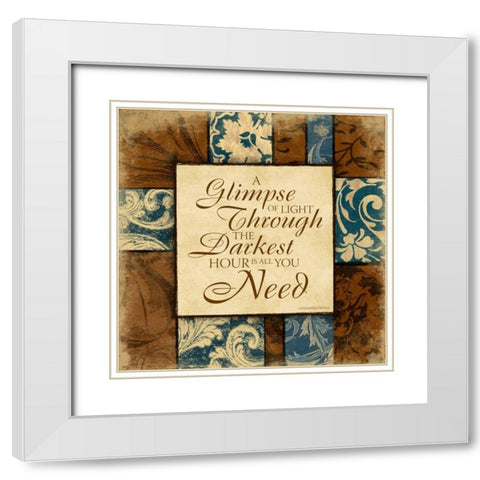 Darker White Modern Wood Framed Art Print with Double Matting by Grey, Jace