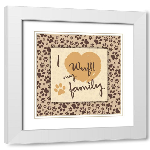 Dog White Modern Wood Framed Art Print with Double Matting by Grey, Jace