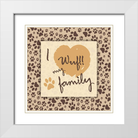 Dog White Modern Wood Framed Art Print with Double Matting by Grey, Jace