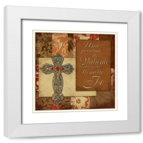 Spanish Faith White Modern Wood Framed Art Print with Double Matting by Grey, Jace