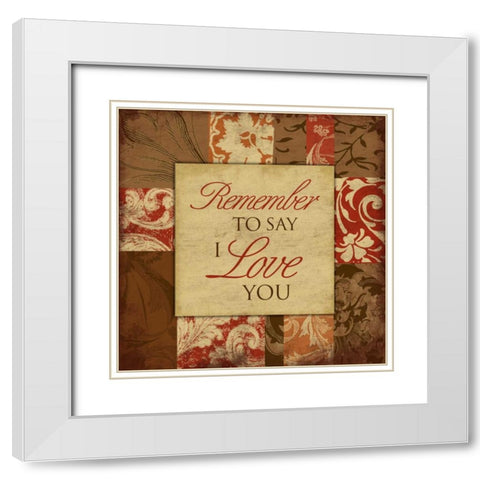 Love White Modern Wood Framed Art Print with Double Matting by Grey, Jace