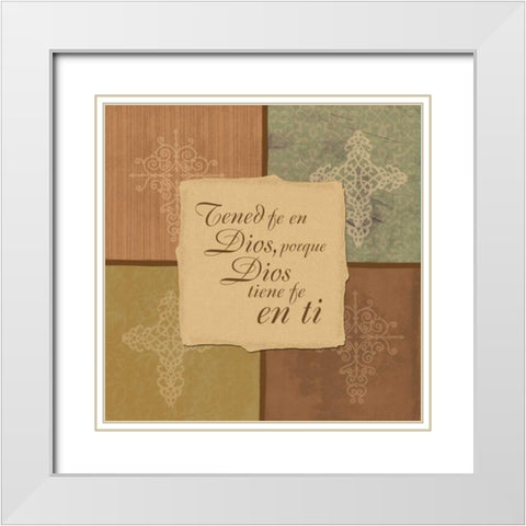 Spanish4patch White Modern Wood Framed Art Print with Double Matting by Grey, Jace
