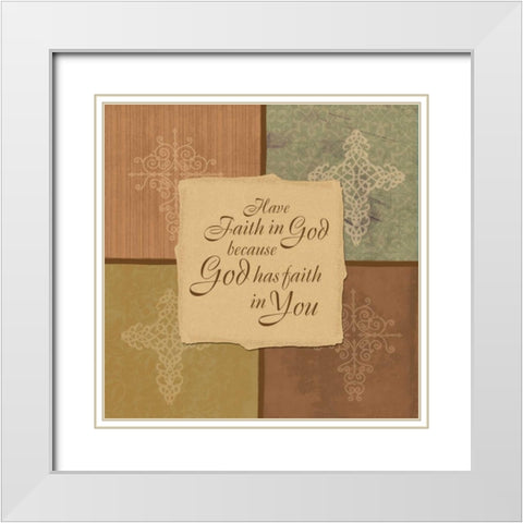 English4patch White Modern Wood Framed Art Print with Double Matting by Grey, Jace