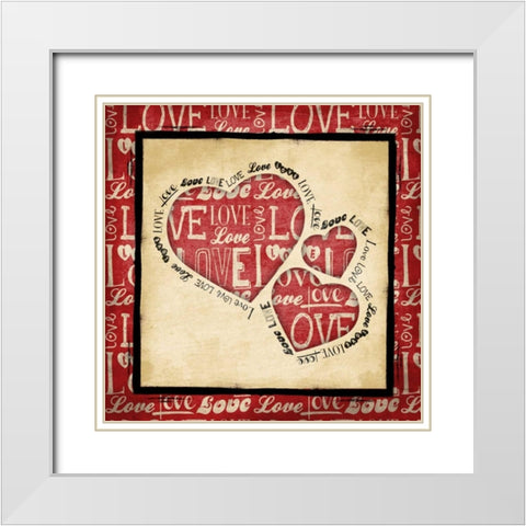 Valentine White Modern Wood Framed Art Print with Double Matting by Grey, Jace