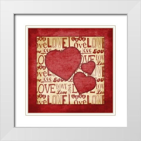 Valentine White Modern Wood Framed Art Print with Double Matting by Grey, Jace