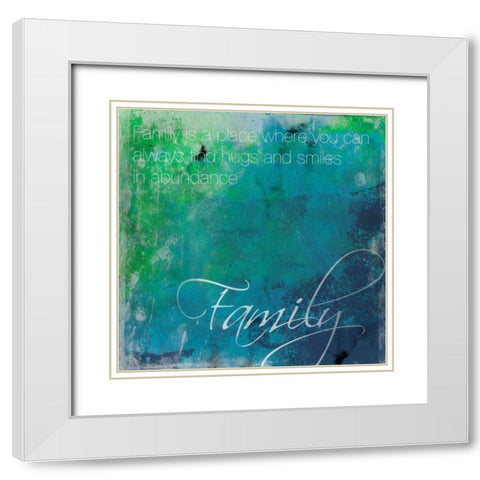 Watercolor Family White Modern Wood Framed Art Print with Double Matting by Grey, Jace