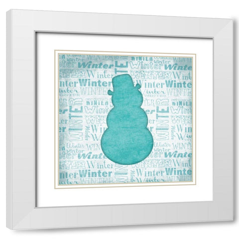 Winter White Modern Wood Framed Art Print with Double Matting by Grey, Jace