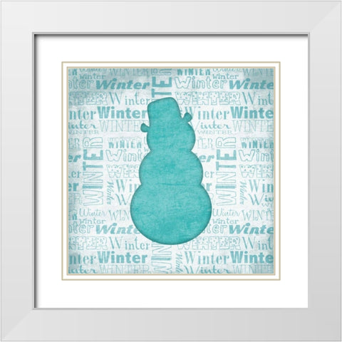 Winter White Modern Wood Framed Art Print with Double Matting by Grey, Jace