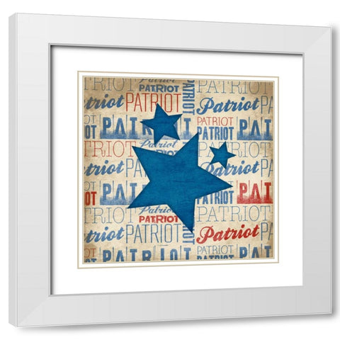 Patriot White Modern Wood Framed Art Print with Double Matting by Grey, Jace
