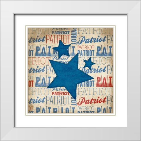 Patriot White Modern Wood Framed Art Print with Double Matting by Grey, Jace
