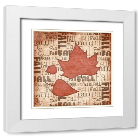 Fall White Modern Wood Framed Art Print with Double Matting by Grey, Jace
