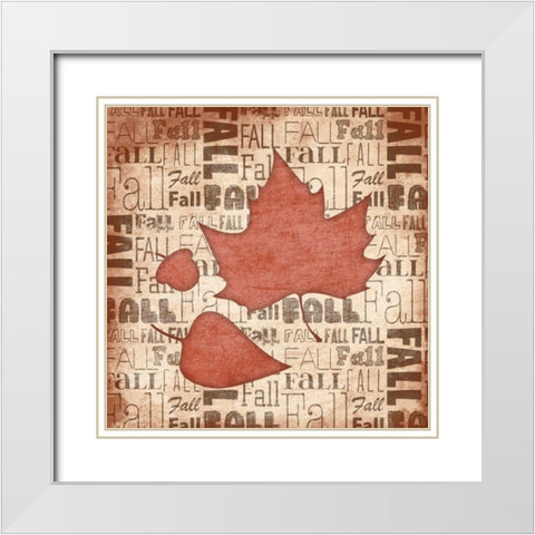 Fall White Modern Wood Framed Art Print with Double Matting by Grey, Jace