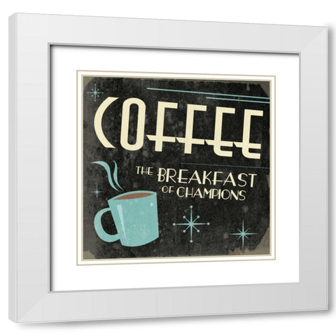 Coffee White Modern Wood Framed Art Print with Double Matting by Grey, Jace