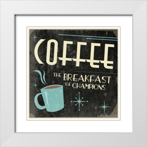 Coffee White Modern Wood Framed Art Print with Double Matting by Grey, Jace