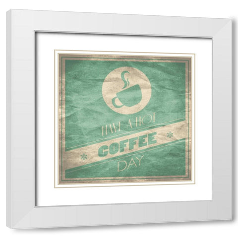 Coffee White Modern Wood Framed Art Print with Double Matting by Grey, Jace