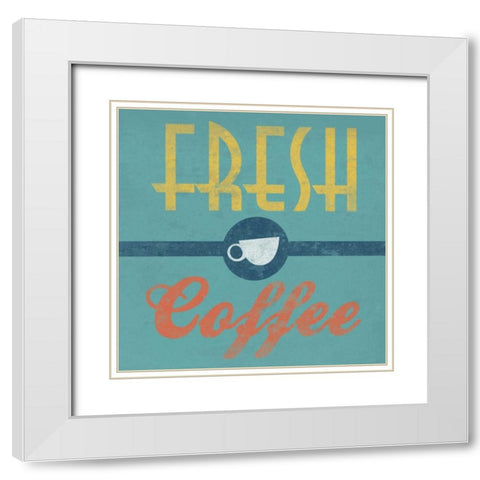 Coffee White Modern Wood Framed Art Print with Double Matting by Grey, Jace