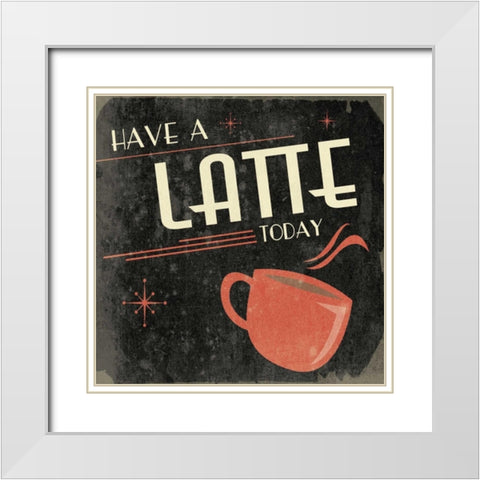 Latte White Modern Wood Framed Art Print with Double Matting by Grey, Jace